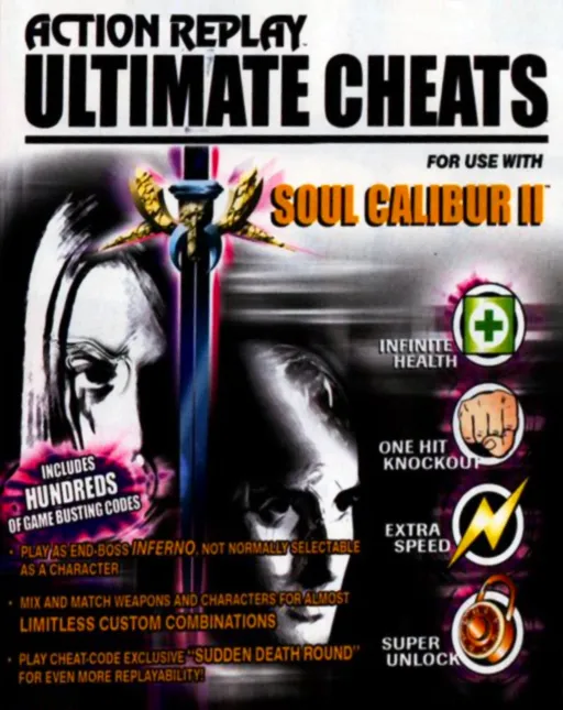 Action Replay Ultimate Codes for Use with Soul Calibur II (USA) (Unl)